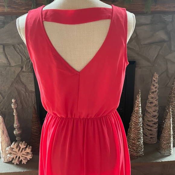 Long Lace Pink Maxi Dress Medium - Picture 6 of 9